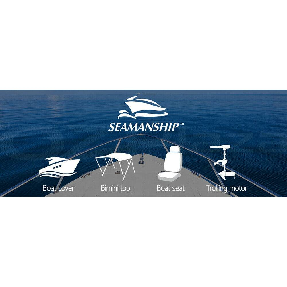 Seamanship Set of 2 Folding Swivel Boat Seats - Grey & Charcoal